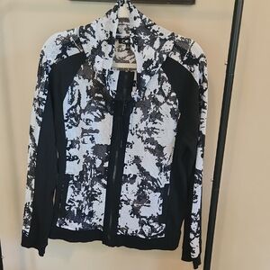 Cable & Gauge Monochrome Patterned Bomber Jacket